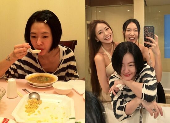 小S条纹衣穿了15年小s条纹衣疑似15年前旧衣 先看到小S和老公女儿看演唱会的路