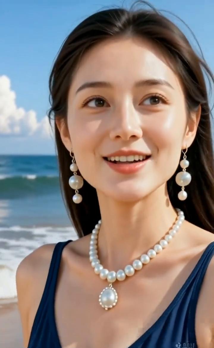 大海边海浪趴打沙滩，蓝天碧海，海风吹来，空气真新鲜。来海边度假真是太惬意了，这感