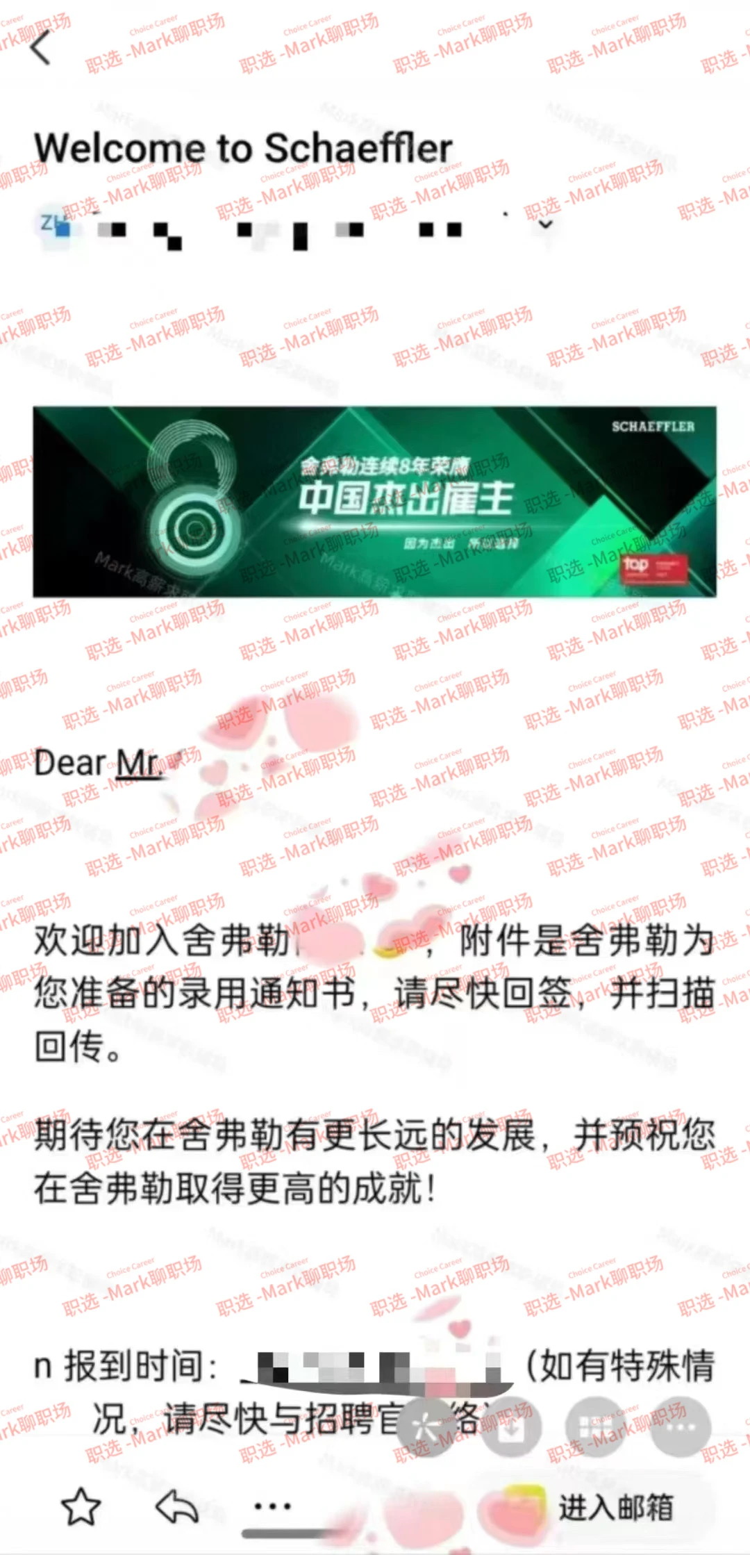 顶级德资外企，舍弗勒集团 offer+1.