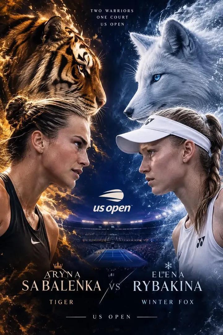 美网2026萨巴伦卡vs莱巴金娜 这两张海报不错，🐯vs❄️，看看到底谁能捧得