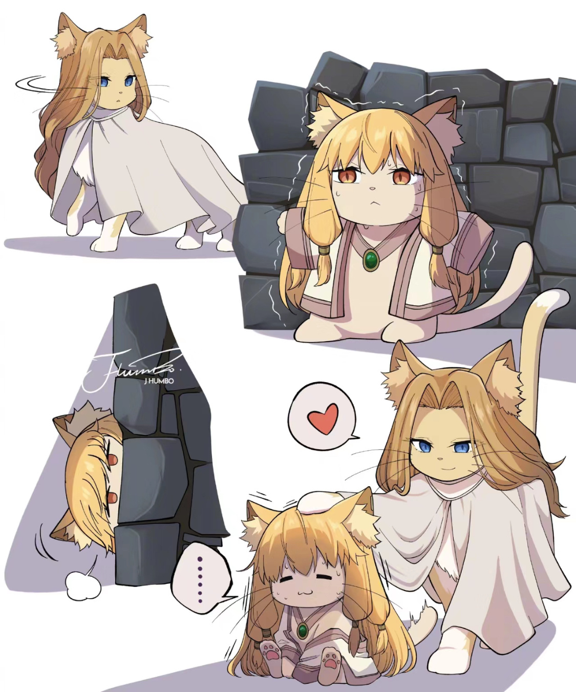可爱的猫猫🐱芙莉莲傲娇小猫咪什么的最赞了！！插画师：BoHumbo#葬送的芙莉