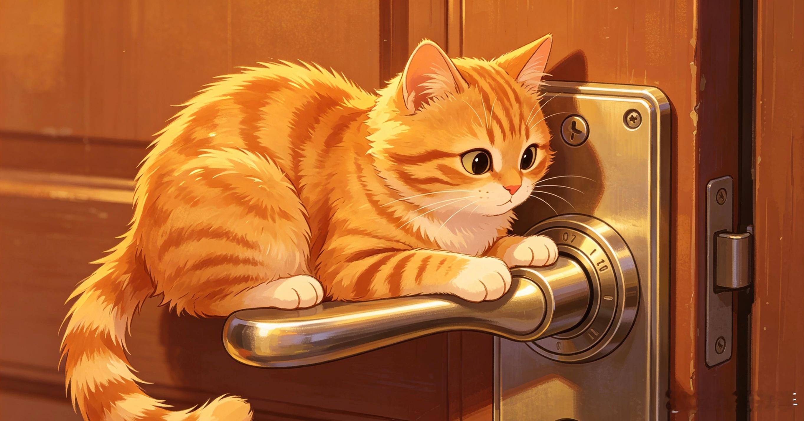 《当猫学会了开门》周六早上被一阵规律的“咔哒”声吵醒时，我以为是楼下装修队提前上