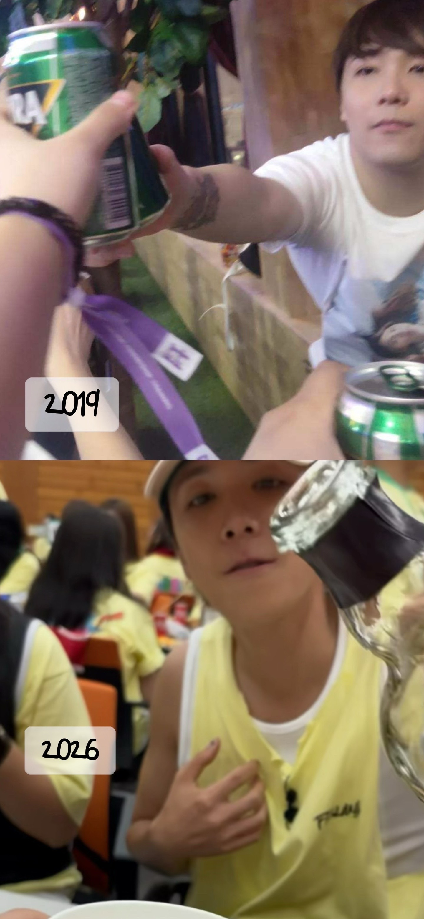 微博也记录一下我时隔七年又和李洪基干杯了🍻 ​​​