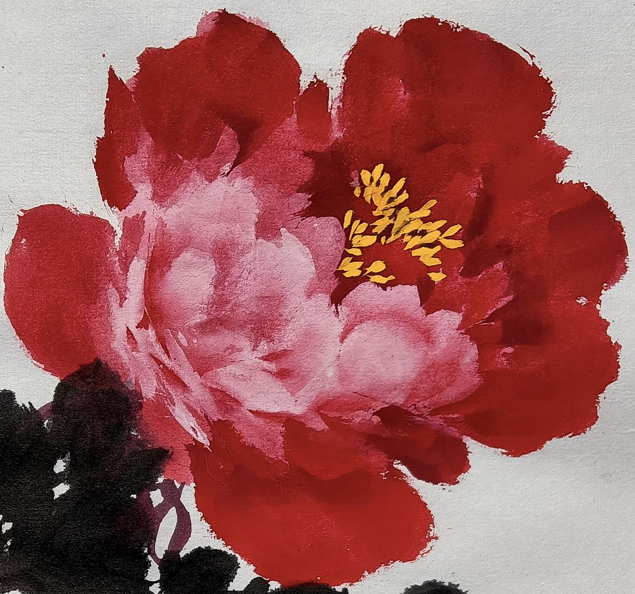 同构图水墨残荷三则