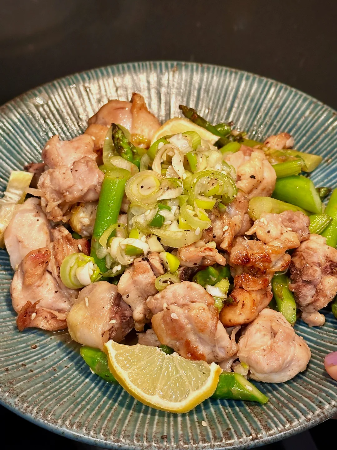 日式盐葱柠檬芦笋鸡腿🍗春日清新好好味🍃