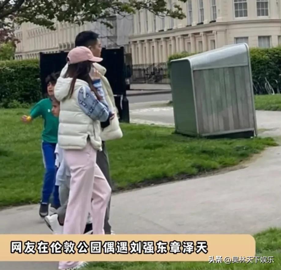 网友在伦敦公园偶遇&刘强东&章泽天挽手散步，两人看似年轻夫妇，有谁能不羡慕啊[呲