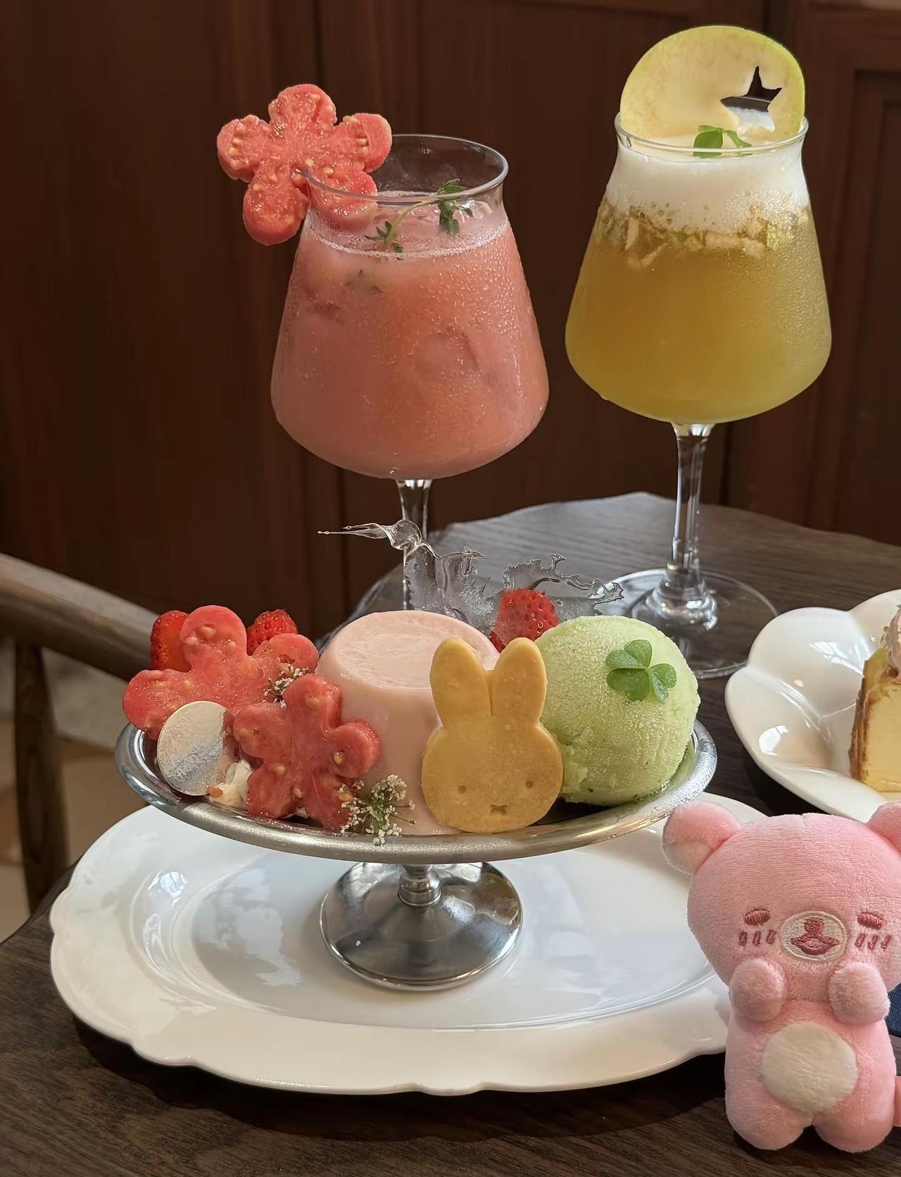 春日里的粉色系下午茶. 𐙚·˖🌸⁺粉色系甜品 广州下午茶 广州甜品