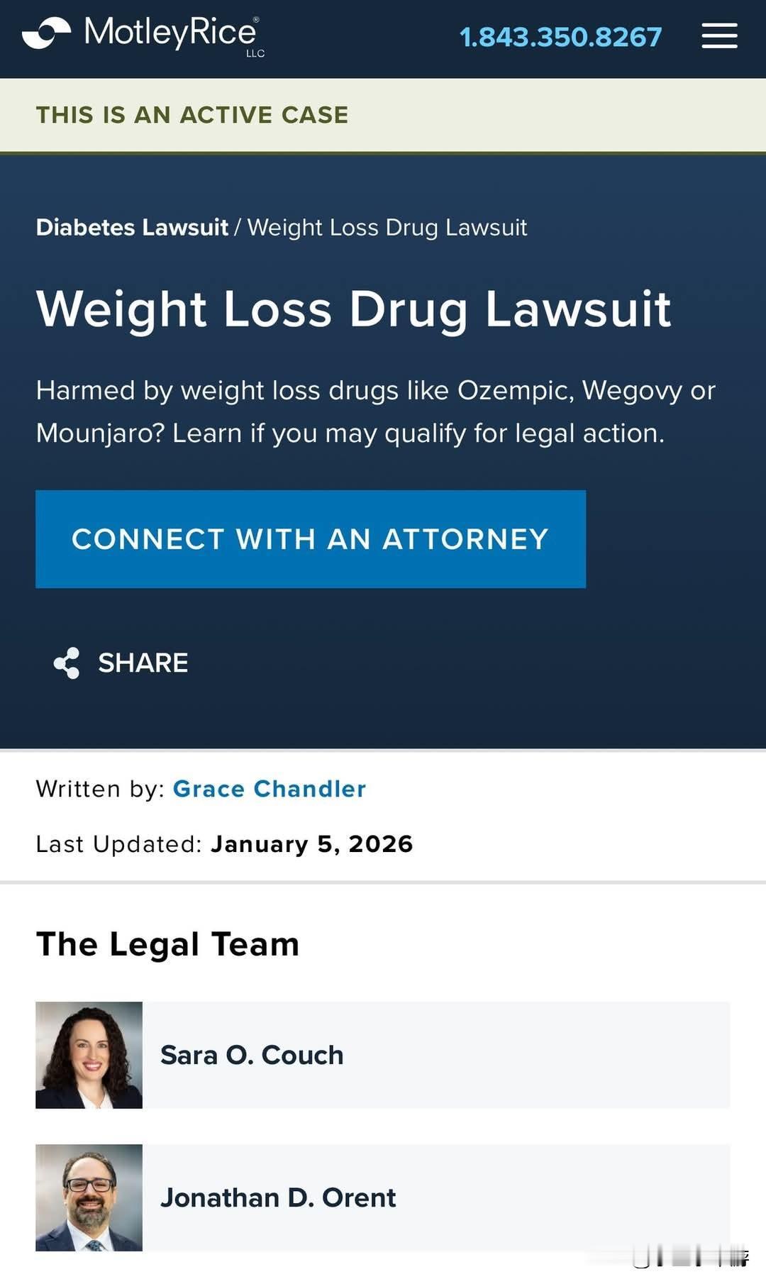 【瘦瘦针副作用在美国引发大规模诉讼】
 
昨天和美国医师探讨了这些诉讼案件，随着