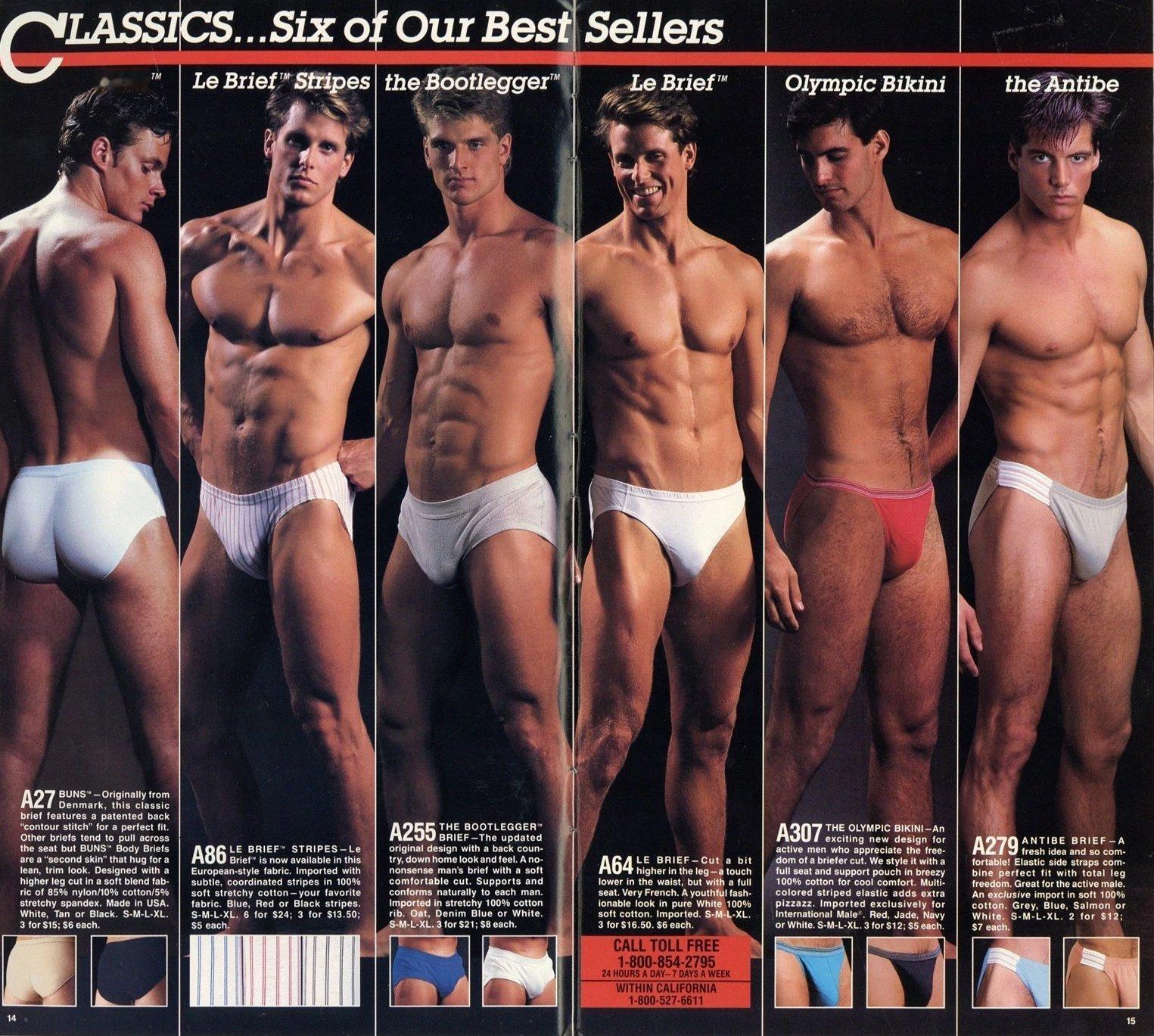 1980年的Undergear男士内衣/运动服目录 