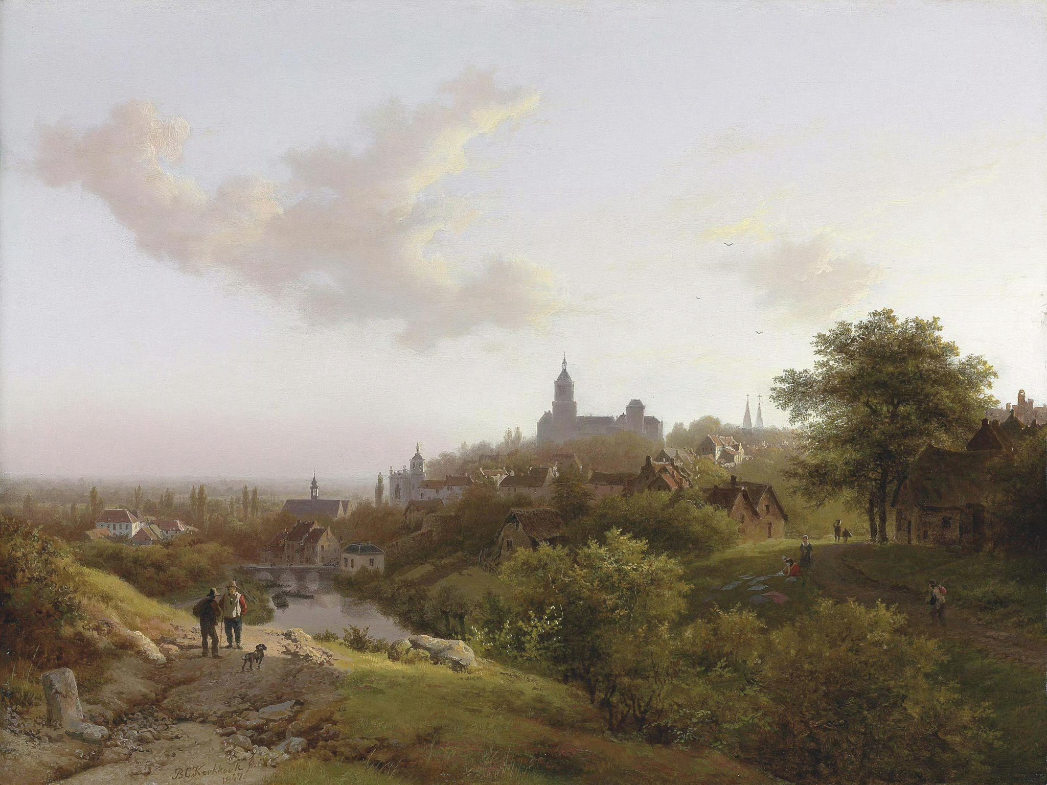 Barend Cornelis Koekkoek,  A View of Cle