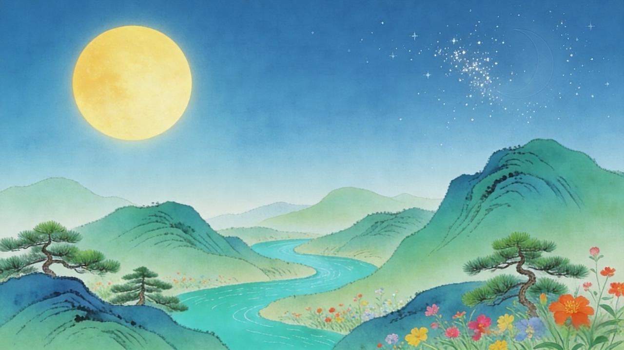 上联：天有日月星辰，诚邀下联沐风沐雨沐星辰。