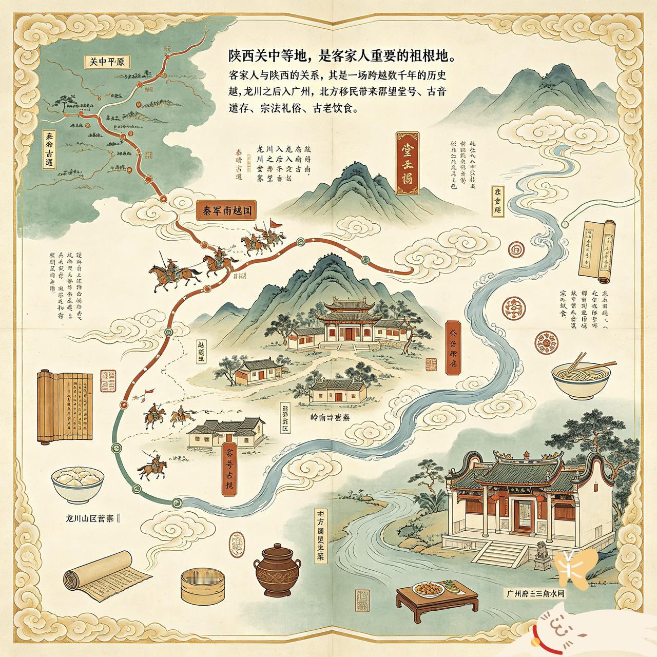 陕西关中等地，是客家人重要的祖根地。客家人与陕西的关系，其是一场跨越数千年的历史