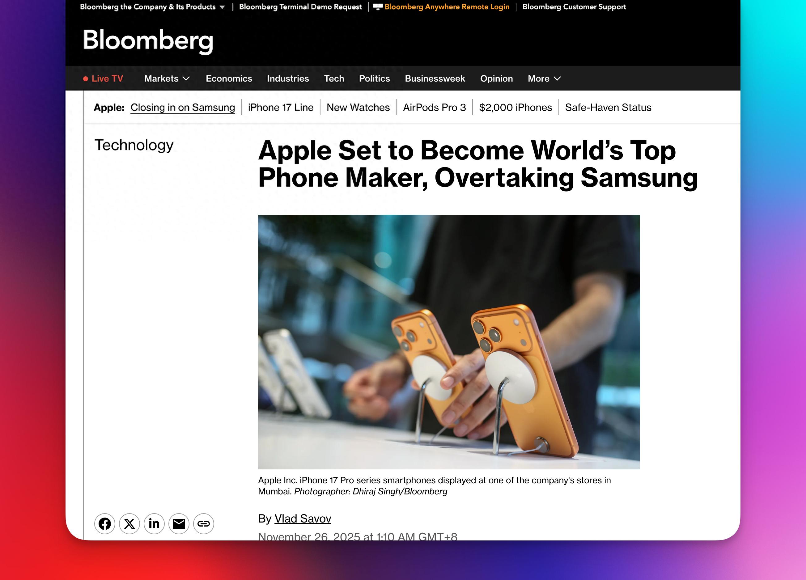 iPhone 17太能打！苹果有望时隔14年重夺全球销量榜首