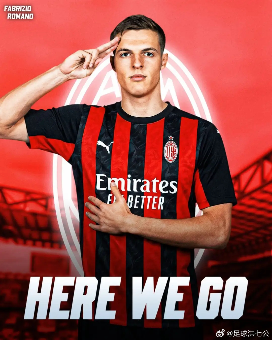 Here we go！米兰锁定19岁高效射手，科斯蒂奇体检在即。红黑军团传统战术