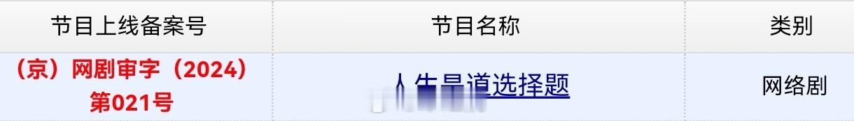 盖玥希、罗正主演的《人生是道选择题》今日取得发行许可证。 ​​​