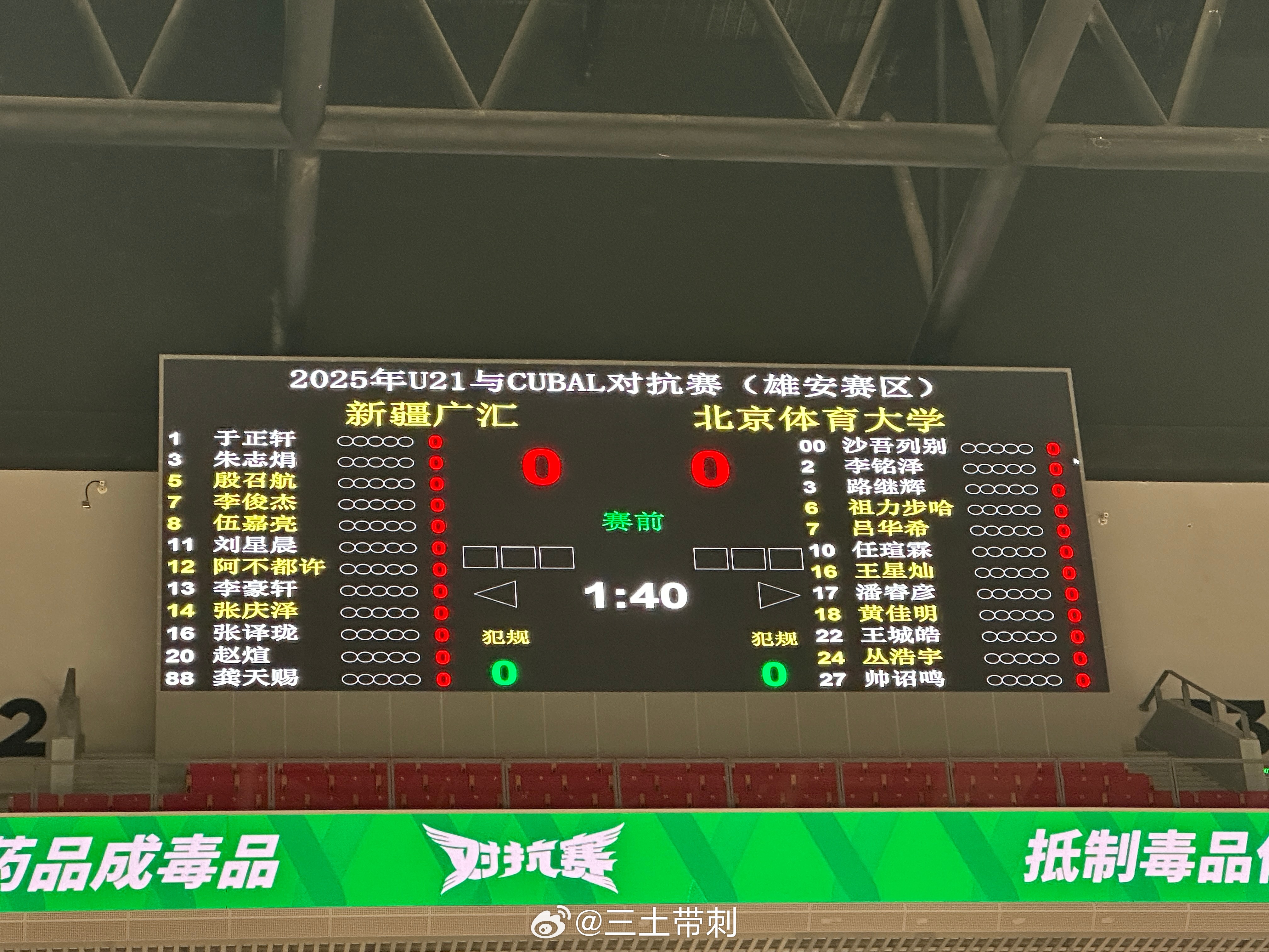 U21与CUBAL对抗赛一个不认识[笑cry]  ​​​