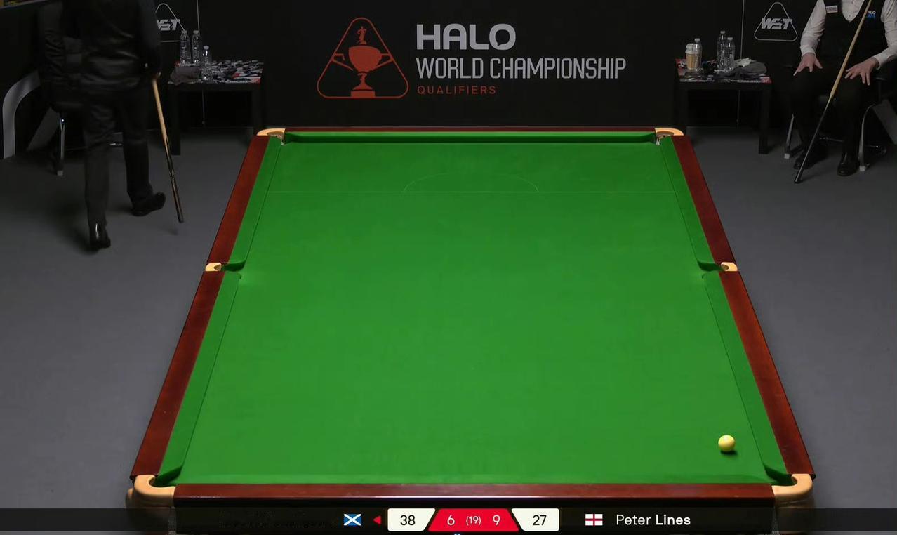 有奥沙利文单局得153分的奇葩，就有单局得38分赢球的奇葩。
今年世锦赛资格赛次