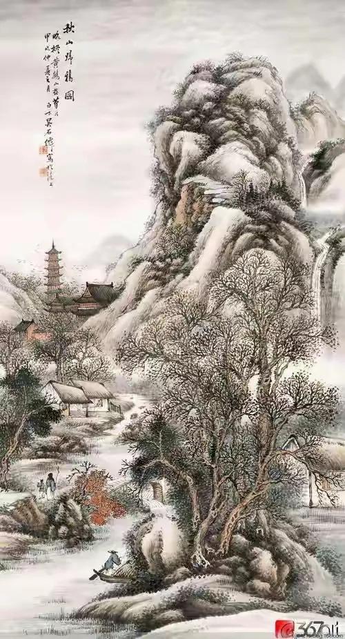 名家：吴石仙山水画精品选，欣赏