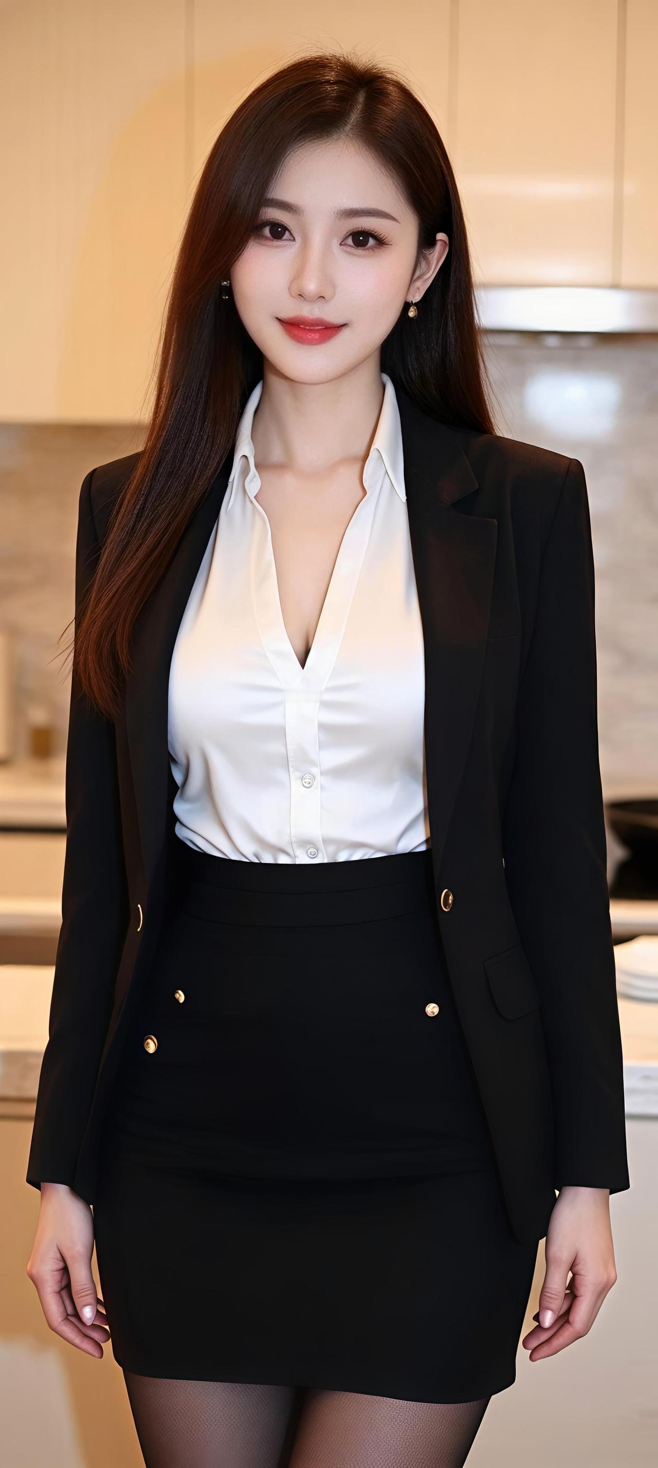 职场女性是否厌倦穿黑色西装?职业西装女神范