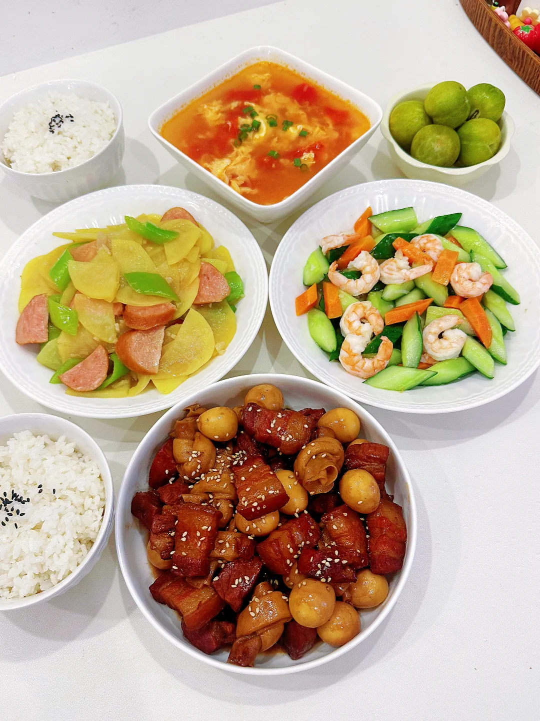 在家吃干净清爽的晚餐🍚肥而不腻的红烧肉