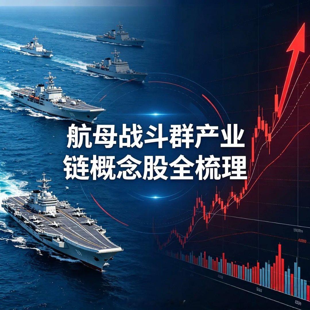 中国航母战斗群产业链概念股全梳理中国航母战斗群产业链覆盖航母总装、舰载机、动力系