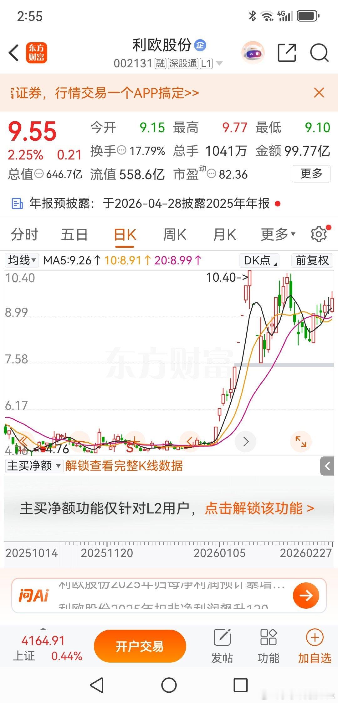 利欧股份，大概率还有一次往上攻击的想法利欧股份，我不得不说，这个票的生命力真的是