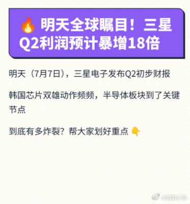 三星利润数码闲聊站  要破全球科技史纪录？Q2营业利润：预计 86万亿韩元（56