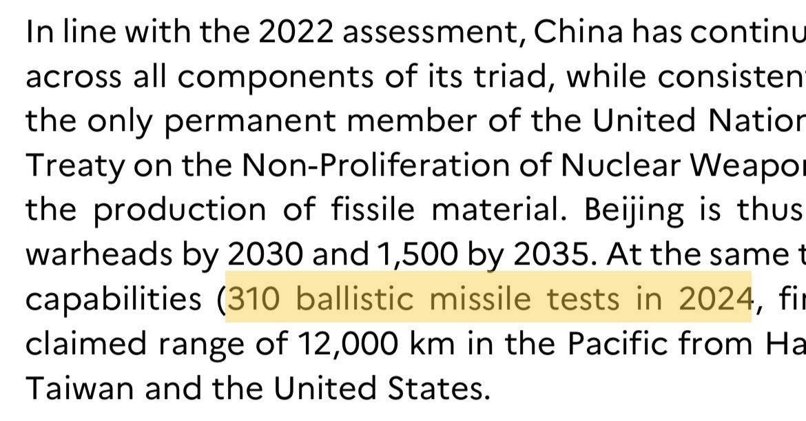 更多关于 PLARF 弹道导弹库存的信息出现：根据法国《2025年国家战略评估》