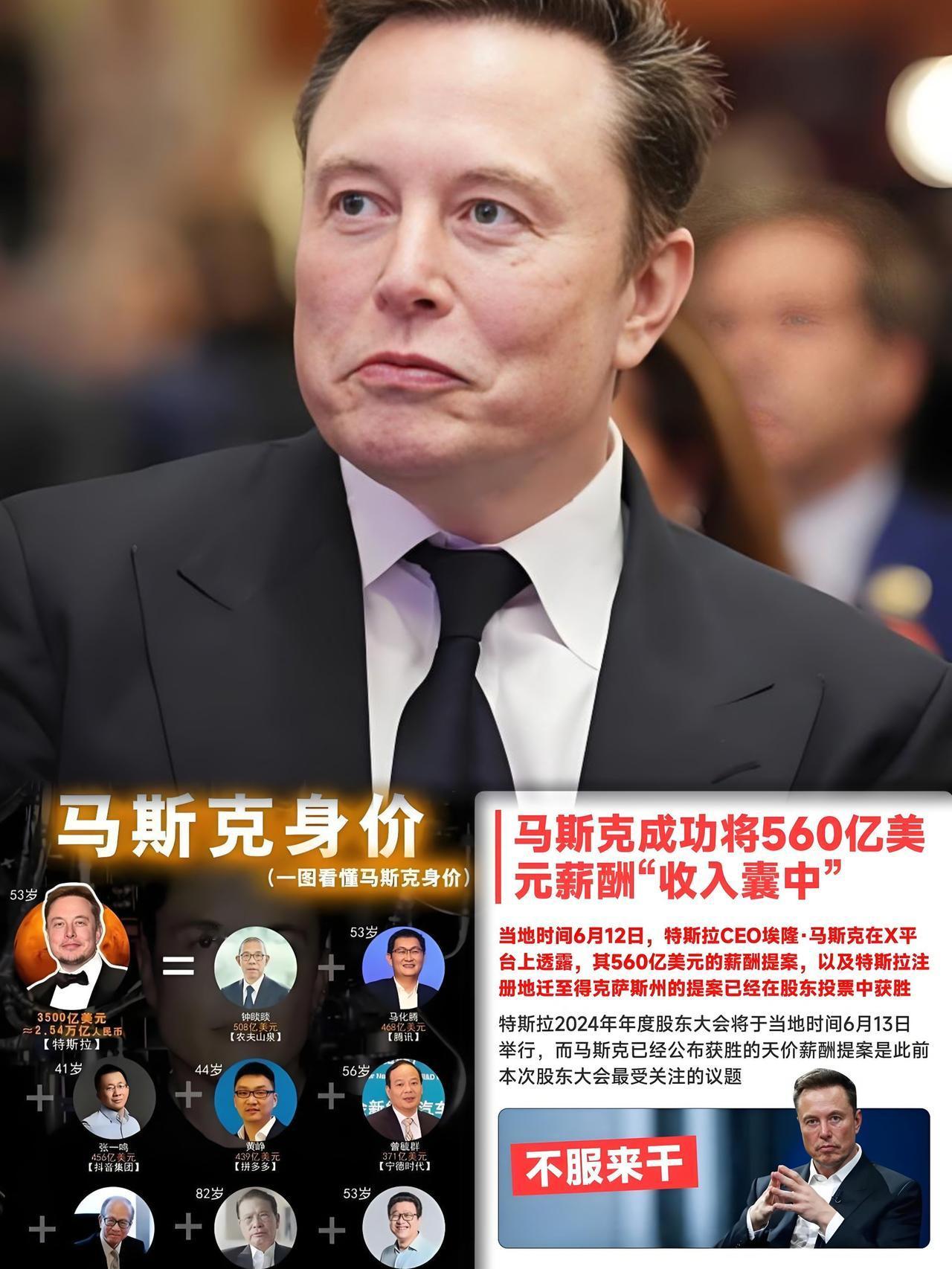 快讯：马斯克身家冲至6770亿美元 成全球首位超6000亿富豪
 
6770亿美