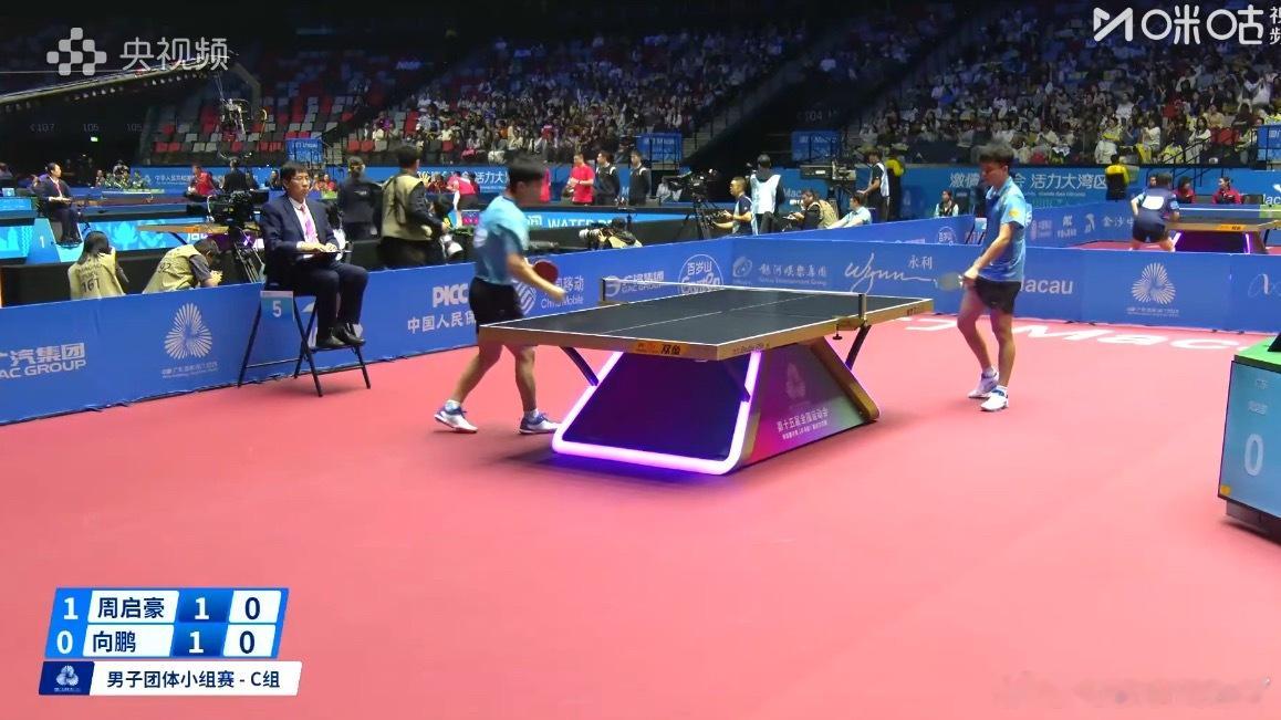 樊振东0-1孙闻周启豪1-1向鹏 