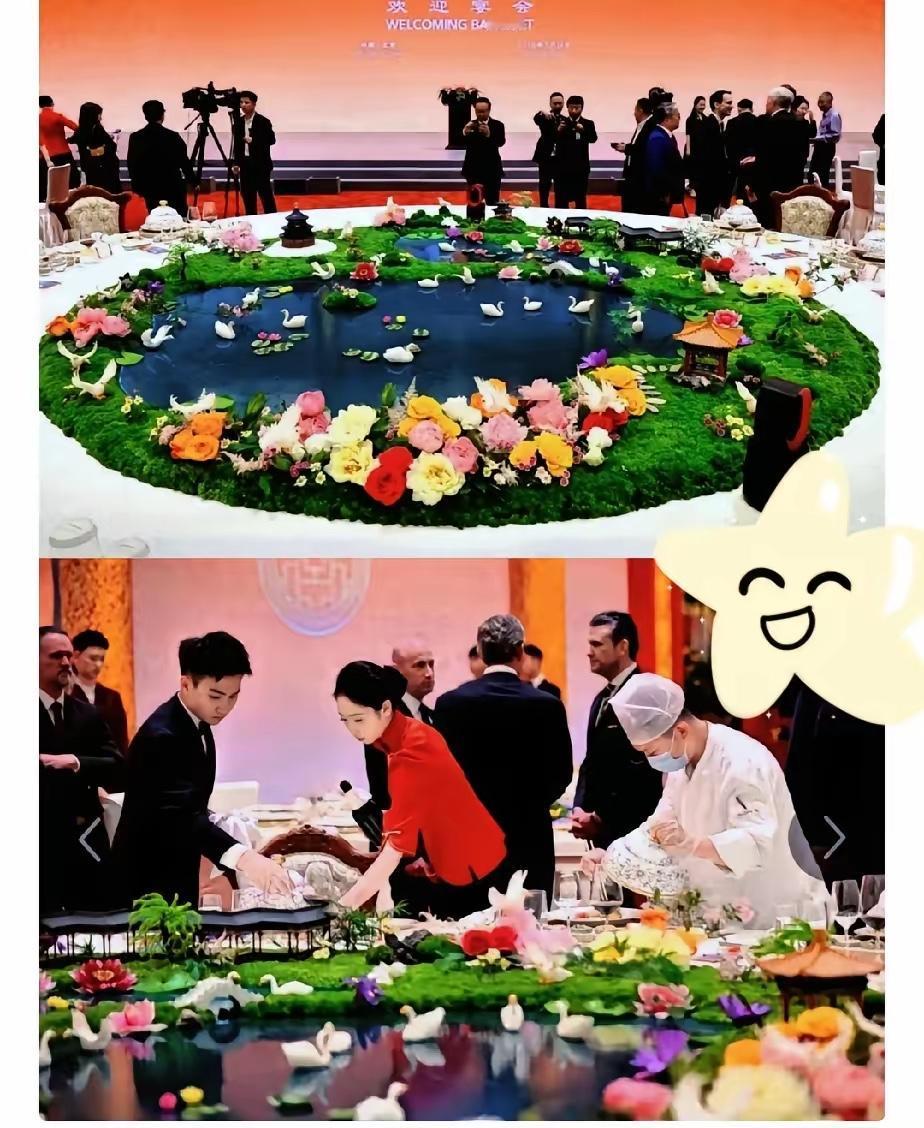 马斯克和黄仁勋这两位全球顶流，估计怎么也没想到。
​自己有一天会在晚宴上，被一块