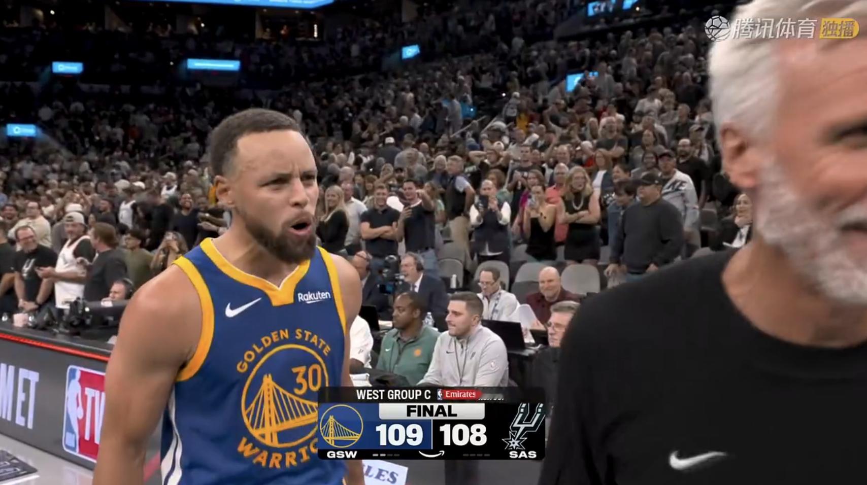 还是那句话，何其有幸，能在这个时代看到库里这样的球星！背靠背打马刺95分啊？37