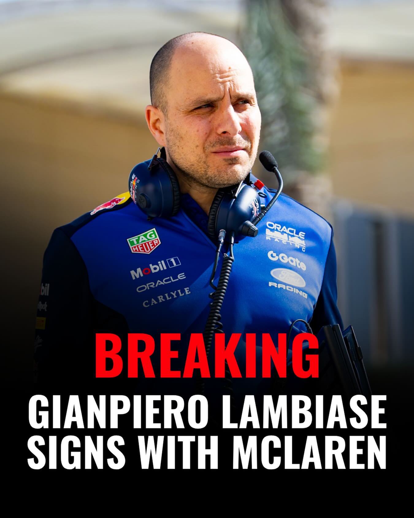 GIANPIERO LAMBIASE 与迈凯伦签约！据报道，维斯塔潘的比赛工程师