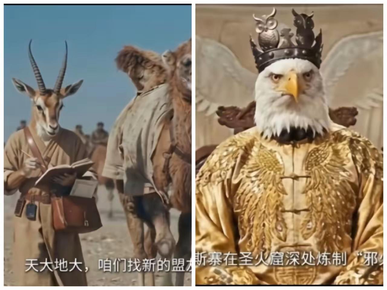 央视网的AI短剧《流金谷恩仇录》你注意了吗？起初以为是哪个营销号在调侃，细看标志