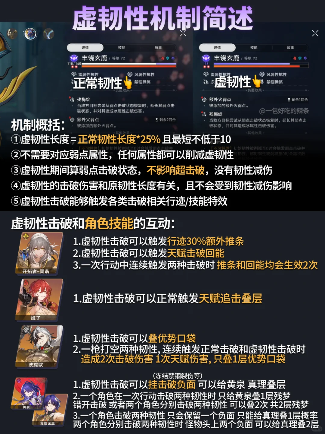 一图看懂新的虚韧性机制【星穹铁道】