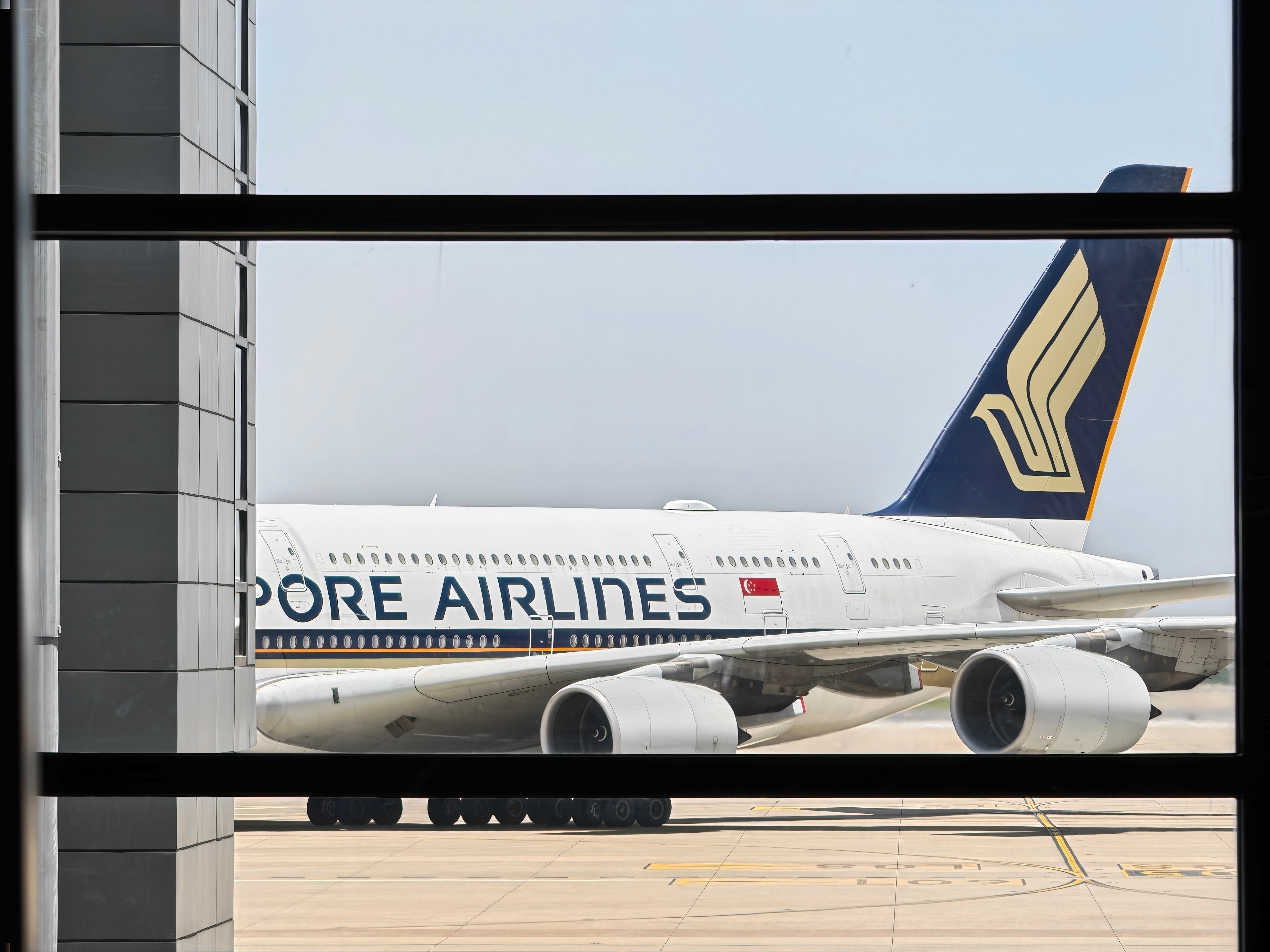 第一次见到巨无霸A380，在浦东的新航 上海·上海浦东国际机场
