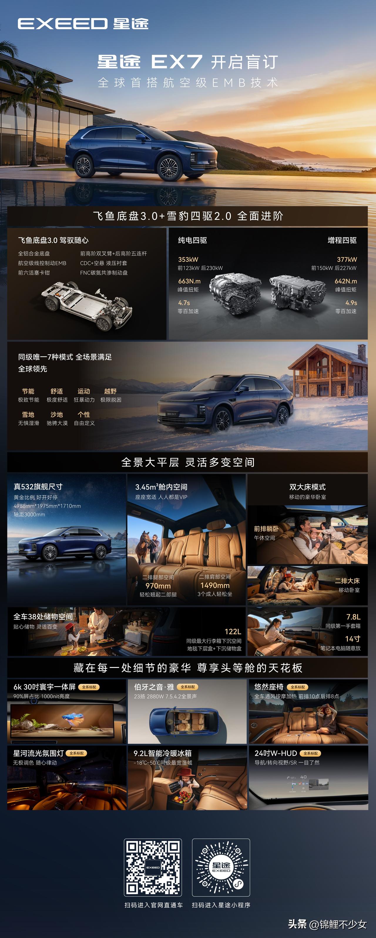 星途EX7首发航空级EMB线控制动，开启智驾安全与性能两大革新。入门即顶配，引领