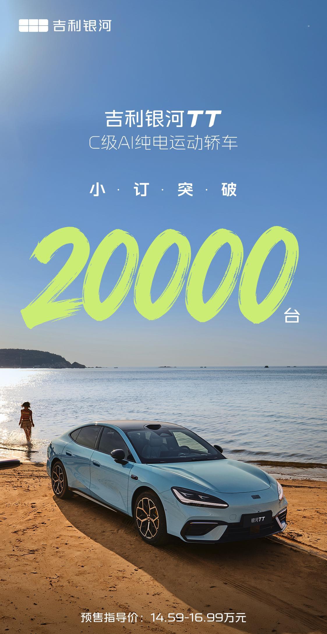 吉利银河TT 预订已经超过2W台，这台车的驾控硬件和感受真的很顶，喜欢开车预算1