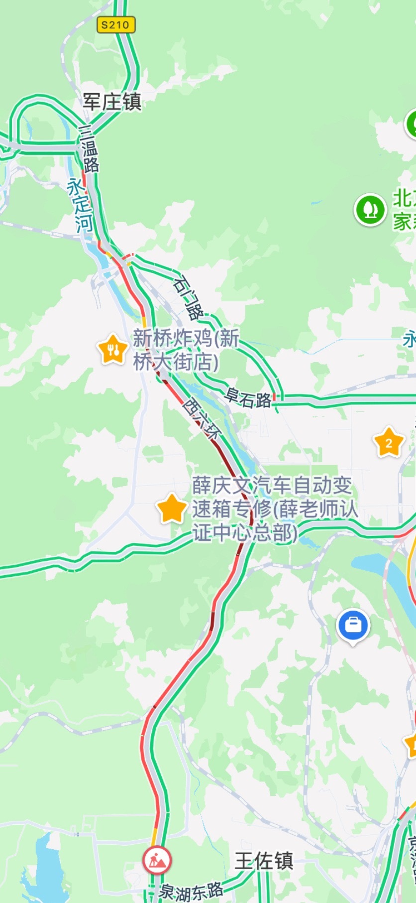五一快乐一起晚上出京又一次聪明人赶在一起了西六环从海淀堵到了丰台房山边界我与汽车