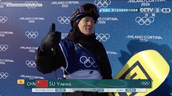 苏翊鸣为自己点赞苏翊鸣生日当天决赛 第二滑72.78分，节奏不错小苏的空中感可能