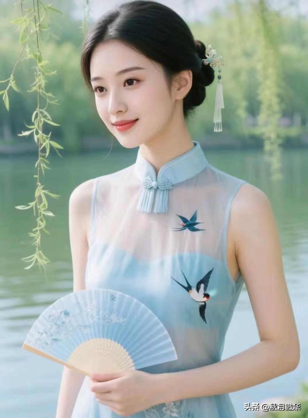 古典风韵，水墨丹青，轻纱薄衫，悠然自得。