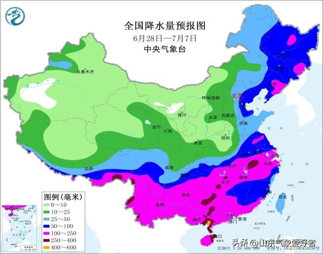 【全国中期降水:未来十天降水格局有转折，中东部地区暴雨升级！】

今天白天中央气