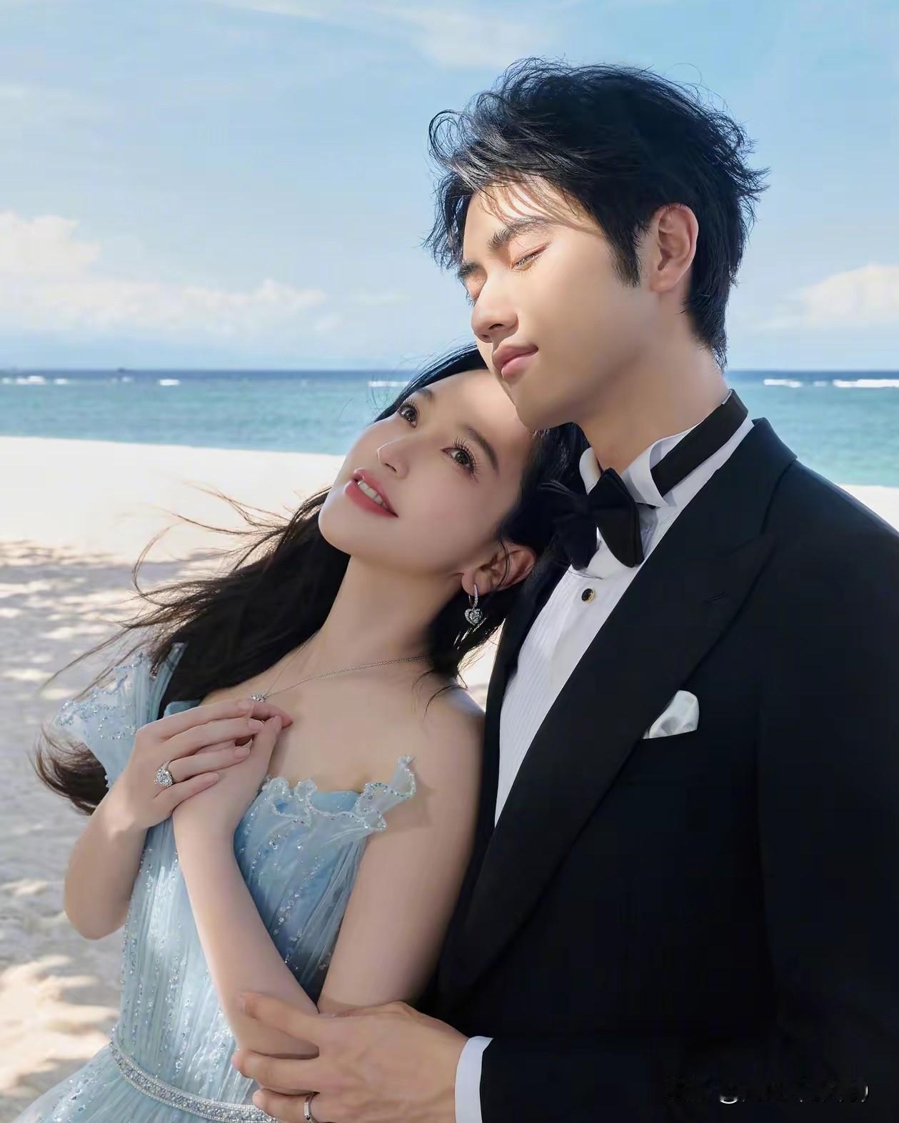 金莎520高调晒婚纱照，孙丞潇甜蜜回应，满屏都是幸福气息，画面里，她与孙丞潇深情