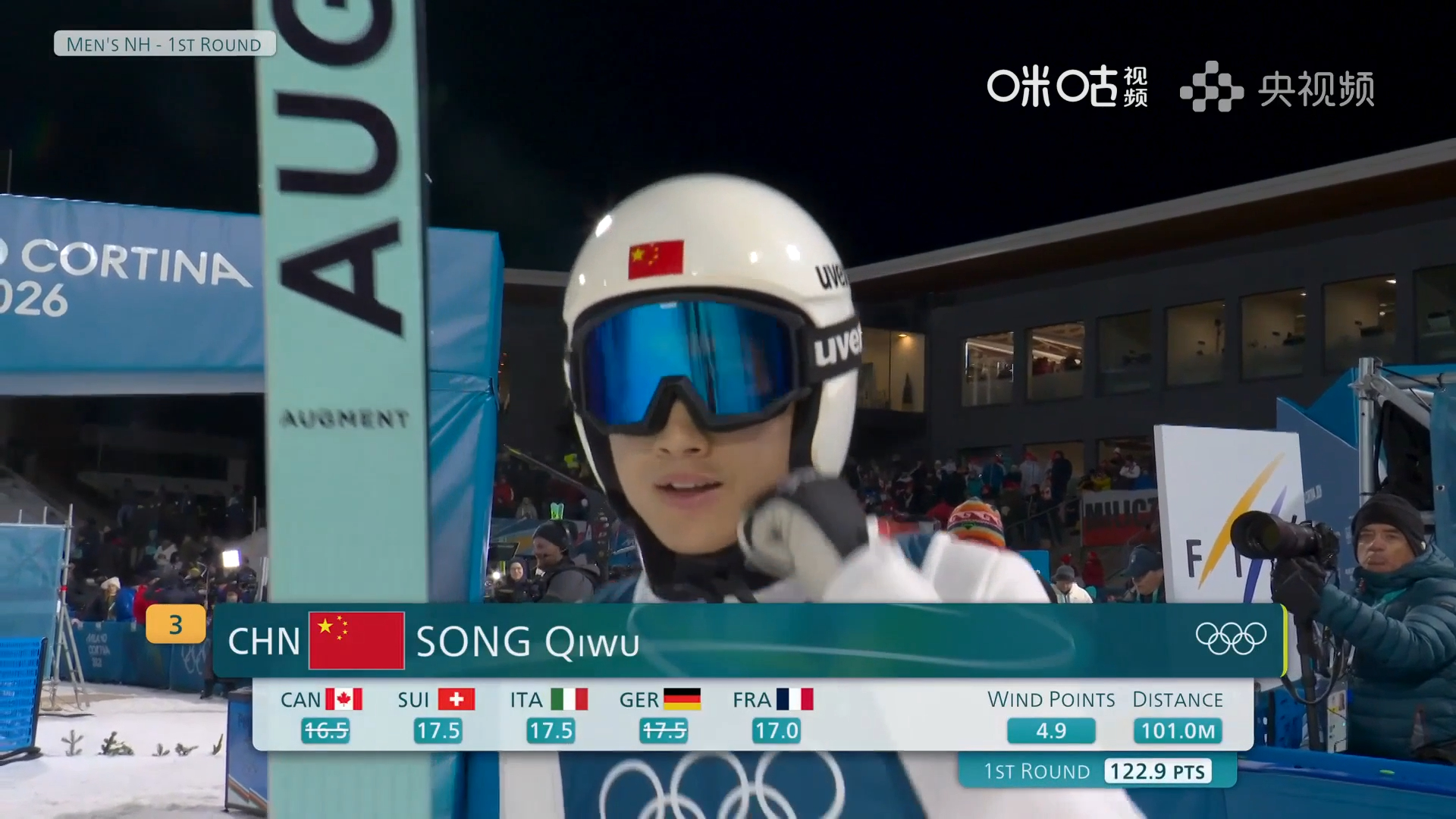 #宋祺武晋级标准台决赛##宋祺武米兰冬奥首秀#米兰冬奥会跳台滑雪男子个人标准台第