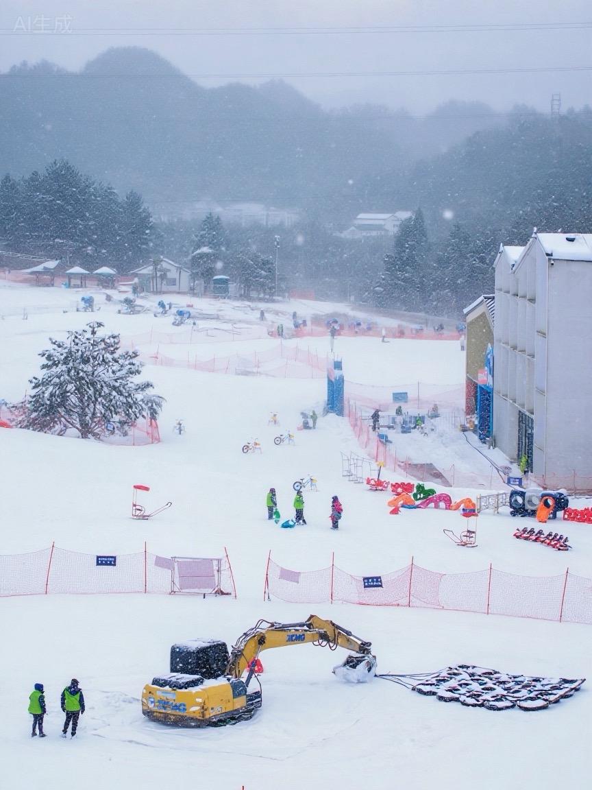 起猛了 杭州下完雪变东北了 😱。谁懂啊家人们！！ 带没见过真雪的闺蜜...