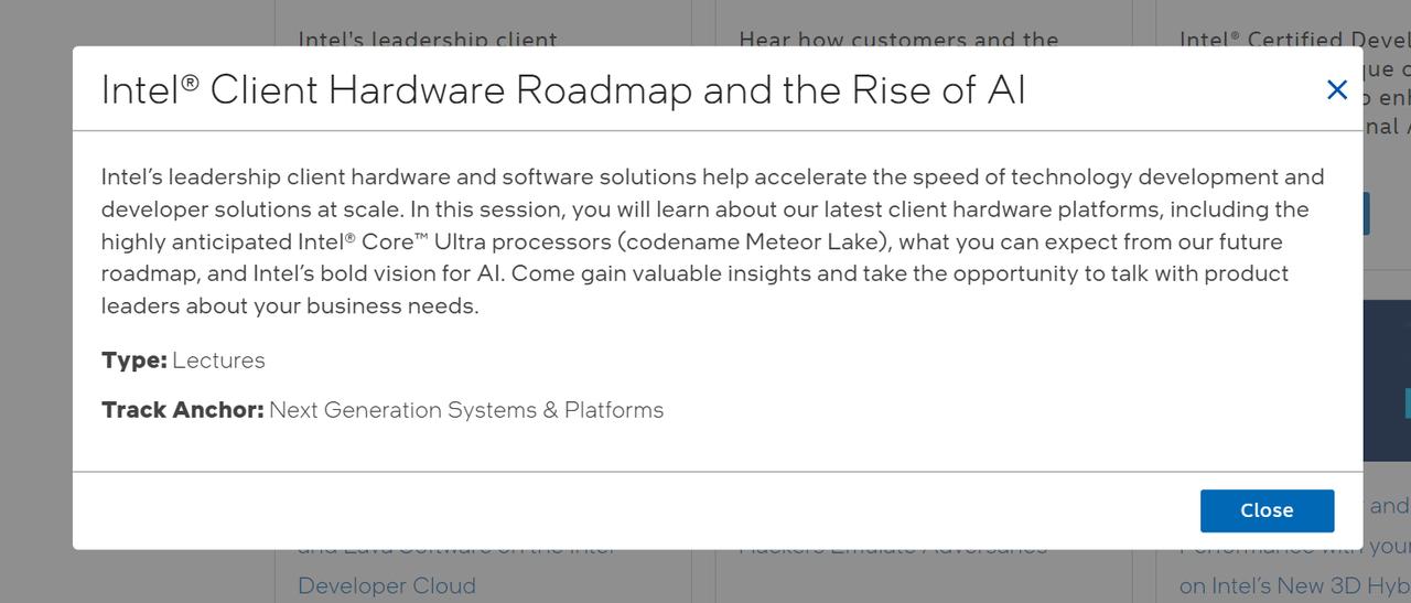 【Intel酷睿Ultra发布会官宣】据Intel官网消息，Intel将于美国时