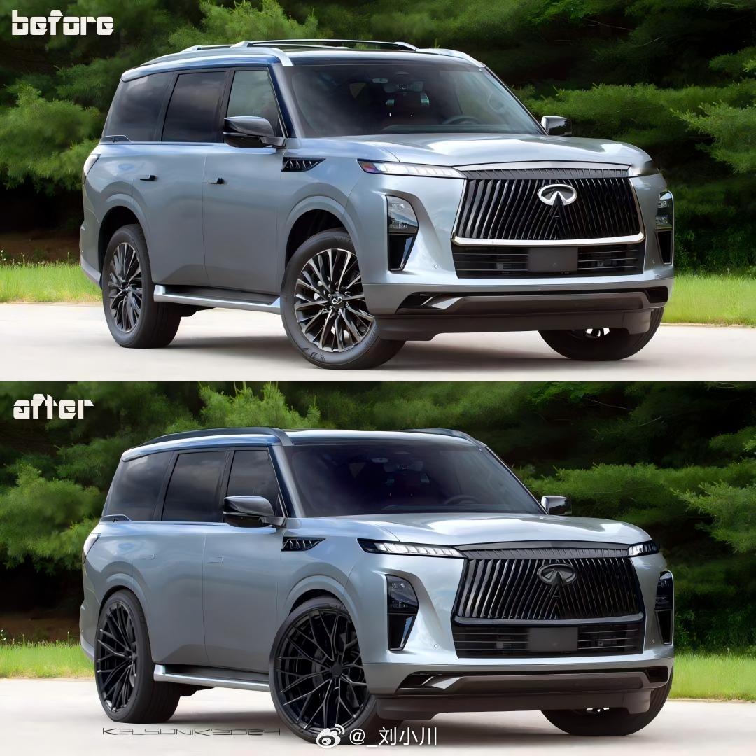 #英菲尼迪qx80# 给英菲尼迪QX80换上一双新鞋，大家觉得效果如何[举手] 