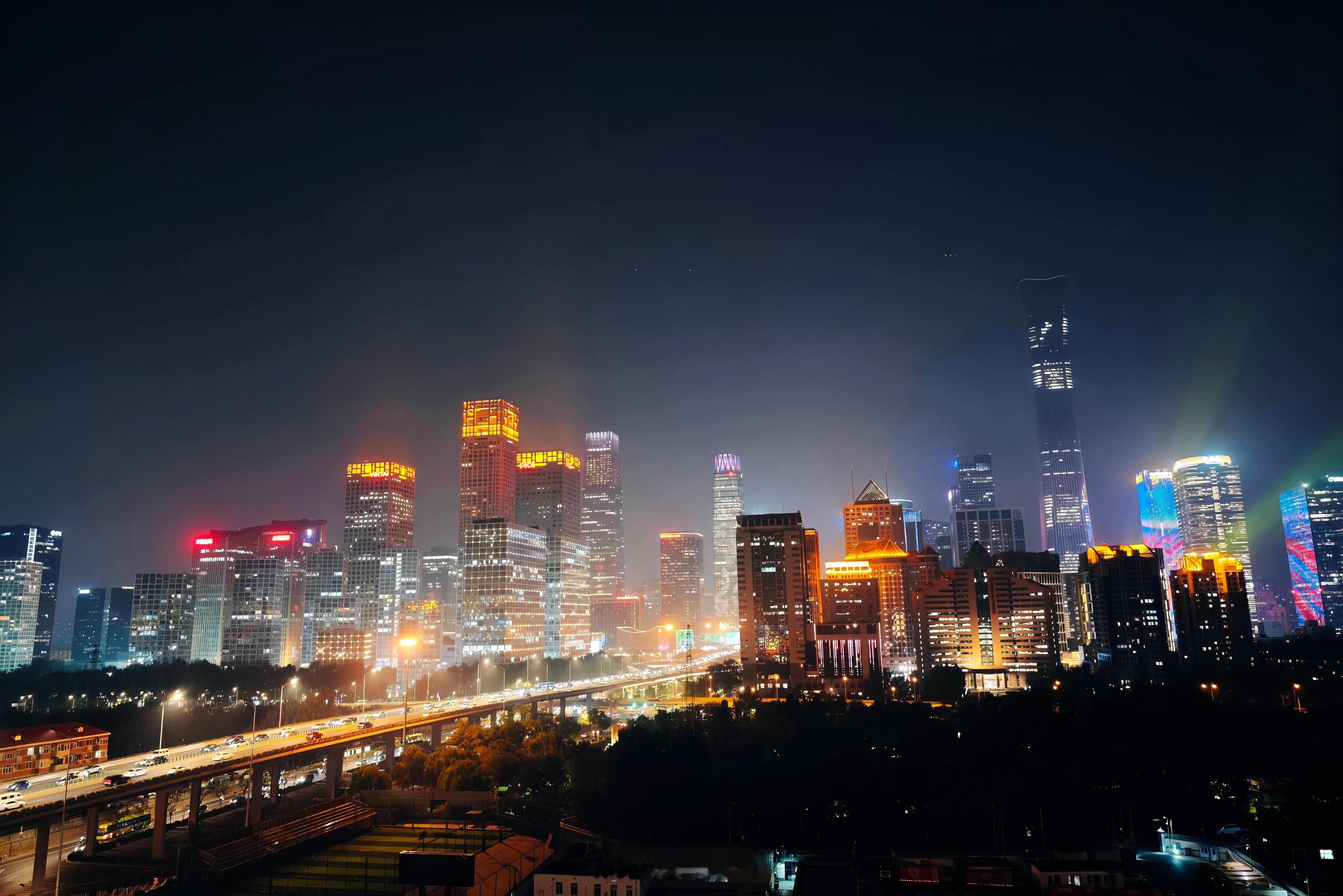 朋友开发的T30公馆顶层望出去的国贸 ​​​