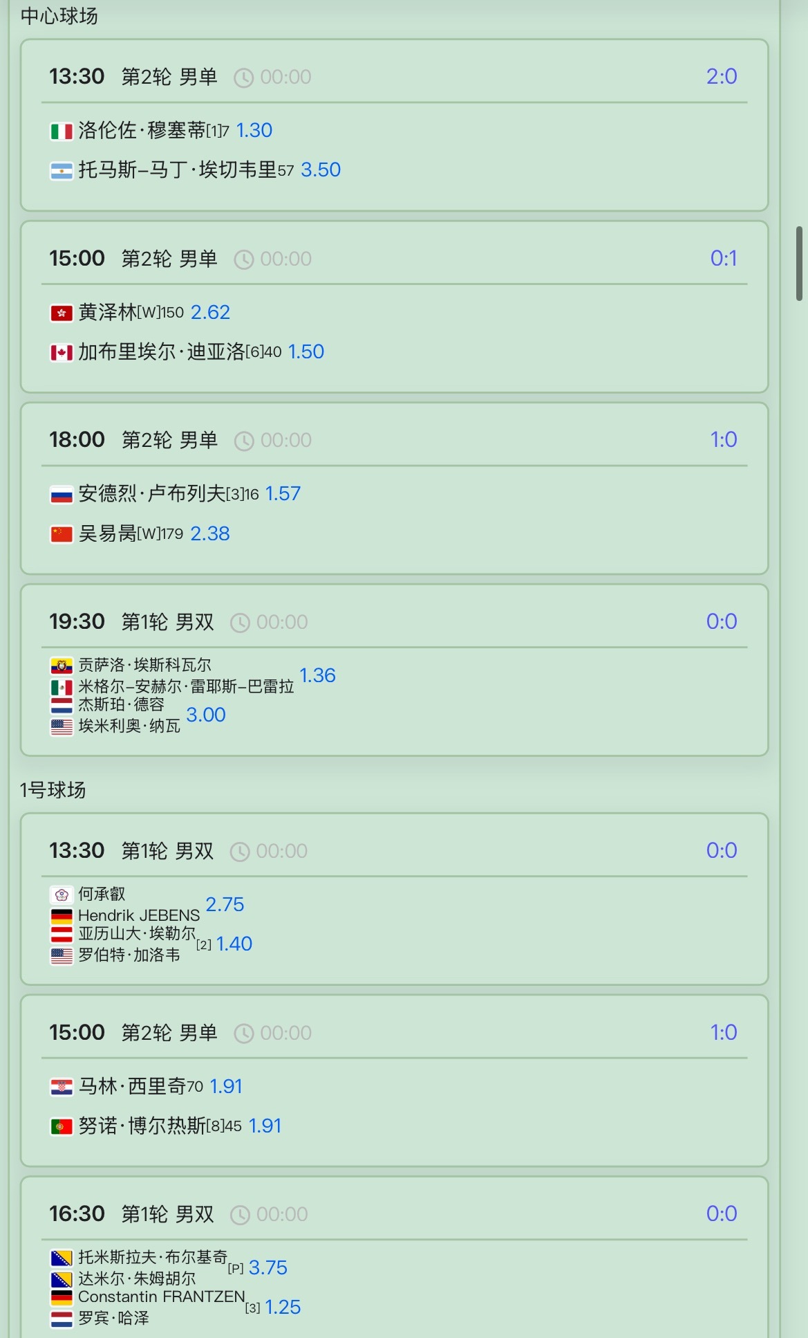 网球talking大会 香港赛今日赛程安排，吴易昺、黄泽林冲击八强！ 