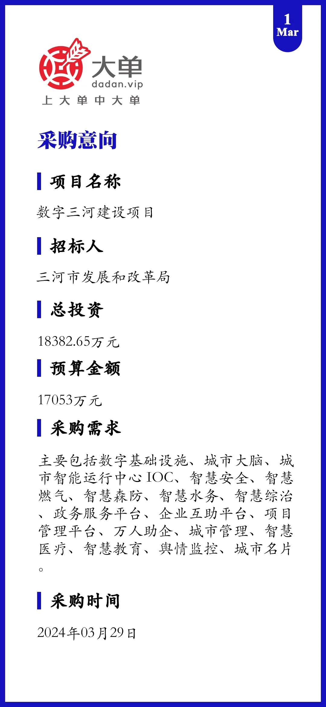 1.7亿大单、数字三河
